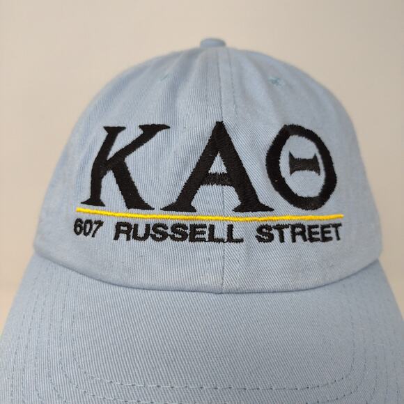 Kappa Alpha Theta Slideback Hat Embroidered Logo Blue Fraternity Sorority - Picture 3 of 10